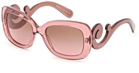 clear pink Prada glasses